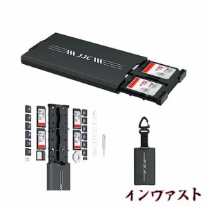 JJC 4枚 SD SDHC SDXC カード 12枚 Micro SD TF MSDカード 2枚 SIMカード 収納可能 メモリーカードケース SDカードケース マイクロSDカー