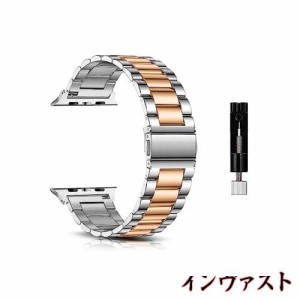 CeiBand バンド コンパチブル Apple Watch 38mm 40mm 41mm 42mm 44mm 45mm 49mm ステンレス製 時計バンド 交換ベルト 金属ベルト メタル