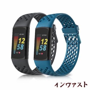 [HeeNia] バンド Fitbit Charge 6 / Fitbit Charge 5 対応 シリコン ストラップ ループ スポーツバンド 時計ベルト 防水性 軽量 ガーミン