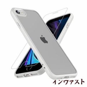 OWKEY iPhone SE ケース iPhone SE2 SE3 iPhone8 ケース【ガラスフィルム付き】半透明 薄型 軽量 アイフォンse ケース 薄型 軽量 iphones