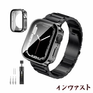 [ANYOI] 対応 Apple Watch バンド 44mm 防水ケース 3D直角エッジデザイン 一体型360ど度 Apple Watch バンド ステンレス製 アップルウォ