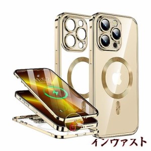 【押さえロック式＆本体の色・CDループ】iPhone13 Pro Max 用 ケース 「両面ケース＋マグセーフ対応」「一体型レンズ保護カバー」 ストラ