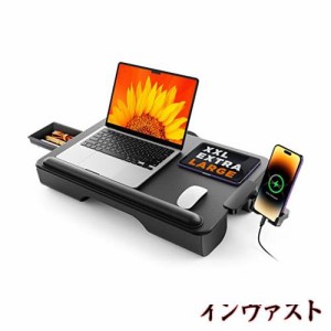 SAIJI 膝上テーブル テーブルクッション デスクトップ ノートパソコンデスク 引き出し付き PC クッション テーブル 膝上作業 PCデスク ひ