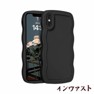 GUAGUA iPhone XS ケース iPhone X ケース 可愛い 韓国 おしゃれ アイフォンX/XS カバー tpu ウェーブ デザイン 人気 ソフト バンパー 耐