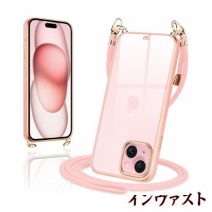 iPhone15 Plus ケース ショルダー クリア アイフォン15 Plus カバー スマホケース 肩掛け 首掛け 斜めかけケース 可愛い かわいい 韓国 