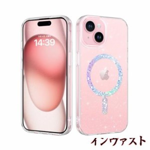 DUEDUE対応スマホケース iPhone 15 6.1” ケース カバー クリアケース Magsafe対応 マグセーフ対応 ワイヤレス充電対応 クリア ラメ入り 