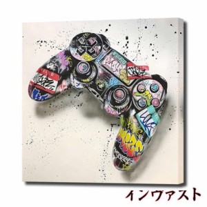 アートパネル ゲーム ストリート グラフティ W60cm H60cm アートフレーム 絵画 キャンバス 額付き ウォールアート ポップアート モダンア