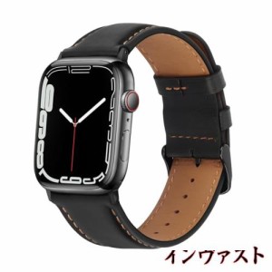 [HITZEE] アップルウォッチ バンドレザー コンパチブル Apple Watch バンド 41mm 40mm 38mm, 本革交換ストラップ Apple Watch SE2 SE シ