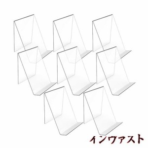 NUOLUX アクリルスタンド 展示台 ブックスタンド カードスタンド ディスプレイスタンド 15X10X8CM 卓上 アクリル メニュー ポップ 立て 8