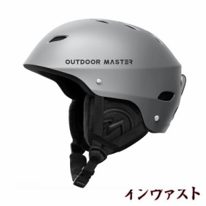 OUTDOORMASTER スキー ヘルメット スノーボード ヘルメット バイザー付き スノーヘルメット 全方位調整アジャスター 高密度EPS スキー用