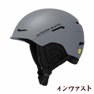 OUTDOORMASTER スキー ヘルメット MIPS スノーボード ヘルメット バイザー付き スノーヘルメット 通気スイッチ 全方位調整アジャスター 