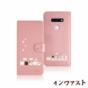 Qribo LG style3 L-41A ケース 手帳型 LG L-41A ケース L-41A カバー シンプルなのに可愛いデザイン エンボス加工猫柄 うれしい気持ち 6.