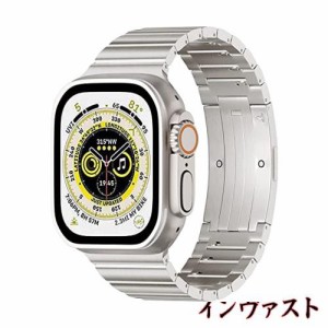 コンパチブル apple watch バンド apple watch リンクブレスレット チタン製 取り外しボタン 軽量 丈夫 調整工具不要 iWatch SE/Series U