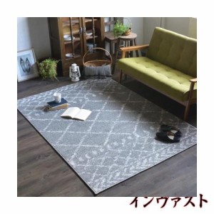 ＲＵＧＳ‐ＦＡＣＴＯＲＹ ベニワレン風 ラグマット ラグ 絨毯 1.5畳 140x200cm グレー