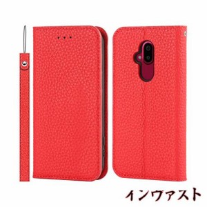 Ｈａｖａｙａ らくらくスマートフォン F-52B ケース f52b ケース 手帳型 スマホケース Fujitsu 富士通 docomo 本革 ストラップ 耐衝撃 カ