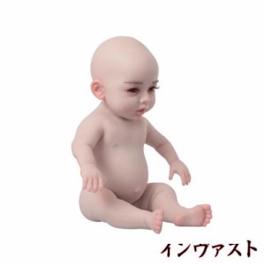 YRZGSAWJ リボーンドール 赤ちゃん オールシリコン製 新生児 やわらかボディ 着丈47cm ボーイズドールと女の子ドール 目を開く 可愛い パ