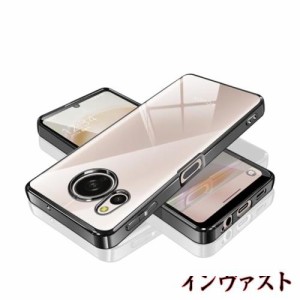 AQUOS Sense8 ケース クリア TPU 薄型 軽量 SH-54D SHG11 カバー シリコン 軟性 アクオス センス8 スマホケース（ブラック）