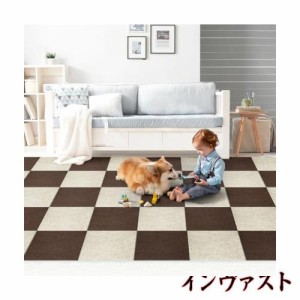 タイルマット ジョイントマット カーペット【30*30cm＆12枚入】Quirkora ペットマット 大判 床 子供 薄さ4mm 吸着マット 防音 ズレない 