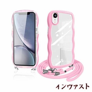 iPhone XR ケース ショルダー クリア iphoneXR スマホケース 透明 TPU カバー ストラップ付き 肩掛け 首掛け 紐付き 斜めがけ 創意 個性 