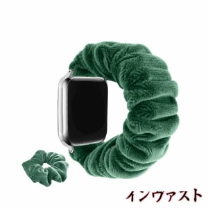 [LanQii] コンパチブル Apple Watch バンド 41mm 40mm 38mm アップルウォッチ バンド ベロアバンド シュシュ おしゃれ 【バンド + シュシ