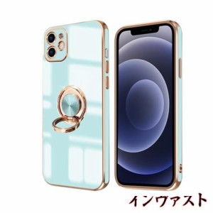 iPhone 12 ケース リング付き アイフォン12 リング カバー 全面保護 スマホケース TPU 耐衝撃 スタンド機能 車載スタンド対応 ストラップ