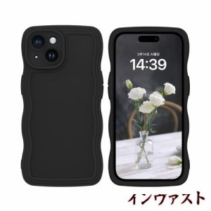 GUAGUA iPhone 15 ケース iPhone15 Case カバー TPU ウェーブ 可愛い 韓国 おしゃれ 人気 ソフト バンパー 耐衝撃 超軽量 薄型 滑り止め 