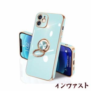 iPhone 12 ケース リング付き イフォン12 リング TPU カバー 全面保護 耐衝撃 スマホケース 360°回転 スタンド機能 携帯カバー 車載ホル