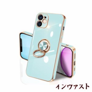 iPhone 11 ケース リング付き イフォン11 リング TPU カバー 全面保護 耐衝撃 スマホケース 360°回転 スタンド機能 携帯カバー 車載ホル