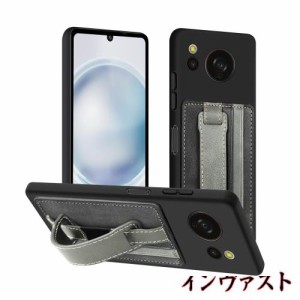 AQUOS sense8 ケース スタンド付き スタンド機能 背面 カード収納 耐衝撃 TPU 柔軟性 指紋防止 シリコン ストラップホール付き 薄型 軽量