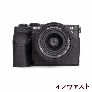 kinokoo SONY A7C2 ケース、kinokoo ミラーレス一眼カメラα7C？/ILCE-7CM2 専用 カメラケース 本革 ボディケース バッテリーの交換でき 