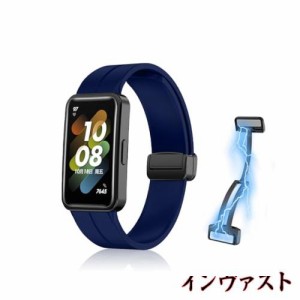 [RicYeel] 磁気付き シリコンバンド HUAWEI Band 7 対応 バンド マグネット付き 装着簡単 スポーツバンド ストラップ 替えバンド 交換ベ