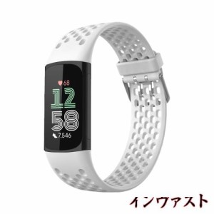 [RoSoki] バンド Fitbit Charge 6 / Fitbit Charge 5 対応 シリコン ストラップ ループ スポーツバンド 時計ベルト 柔らかい 防水性 耐汗