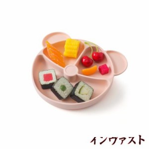 Wooden Teether ベビー食器 離乳食プレート 吸盤付き お皿 ぴったり吸着 吸盤付きプレート シリコン くっつく ひっくり返らない 赤ちゃん