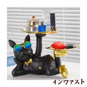 【Yunicko インテリア おしゃれ】 寝そべっている犬さん プレゼント 男性 インテリア雑貨 ギフトカード付 2枚掲げている 眼鏡付き 面白い