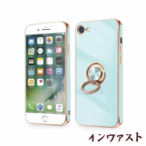 iPhone SE ケース iPhone SE2/3 iPhone8/7 ケース リング付き 耐衝撃 アイフォンSE2/SE3 リング カバー 360°回転 スタンド機能 TPU 車載