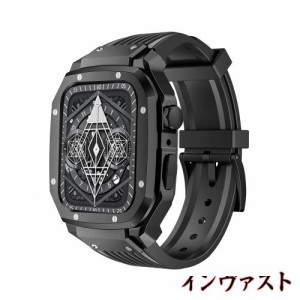 ANYOI コンパチブル アップルウォッチ バンド 45mm 44mm Apple Watch バンド 合金素材製 一体型 アップルウォッチバンド 対応 Series 9/8