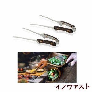 aninako キャンプ トング 焼肉トング BBQ トング 304ステンレス 自立式 バーベキュートング 調理器具用品 火傷防止 トング 火はさみ 軽量