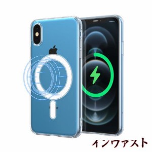 UEEBAI iPhone X/iPhone XS 用 ケース クリア TPU ケース MagSafe対応 ワイヤレス充電対応 マグネット搭載 磁気吸着ケース 全透明ケース 