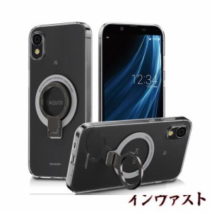 AQUOS sense2 SHV43 / Android One S5 SH-01L SH-M08 ケース MagSafe対応 透明 リング付き アクオスセンス2 クリア スマホケース タンド