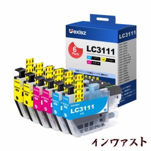 LC3111 インク カラー 6本セット ブラザー（brother）用 （2C/2M/2Y） ブラザー インク LC3111C LC3111M LC3111Y Brother 互換インクカー