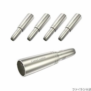 XLR変換，CableCreation 【5本入り】XLR 3 Pinオス to 1/4” 6.35mmメス ジャックソケットオーディオ変換アダプタ マイクラインアダプタ 