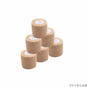 自着性テープ テーピング エラスチックバンデージ 弾性包帯 伸縮性 厚手タイプ 6巻入