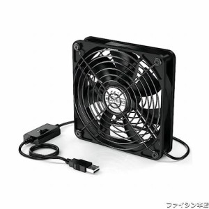 ELUTENG USBファン 12cm 冷却ファン 強力 冷却扇風機 静音 長持ち玉軸受 PCファン 3段階調節 USB Fan 冷却クーラー 薄型 長寿命 5V 1500R