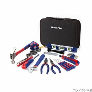 WORKPRO 100点組 ホームツールセット 工具セット ガレージツールセット 日常ツールキット 日曜大工 家庭修理 家具の組み立て 住まいのメ