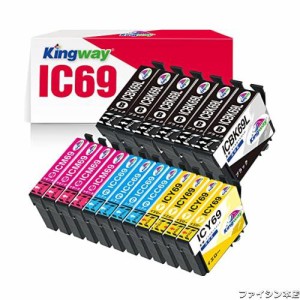 Epson用 エプソン 互換インクカートリッジ IC69 IC4CL69 砂時計（計18個入り）インク 互換インク ICBK69L ICC69 ICM69 ICY69 増量版 残量