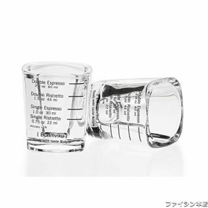 優品ネットショップ ショットグラス エスプレッソ 60ml/2oz 計量カップ 目盛り付き 厚み強化 耐熱ガラス製 お酒グラス ワイングラス エス