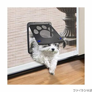 PETLESO ペットドア 網戸用 猫 網戸 小犬猫出入り口 網戸 猫ドア 犬用扉 取付簡単 マグネット式開閉 24cm×29cm (猫，小型犬用)