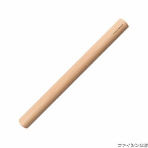 Muso Wood 木製 めん棒 フレンチ 麺棒 ケーキ パン お菓子作り道具 (ブナ材, 40cmx3.5cm)