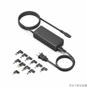 【PSE規格品】HKY 90W 薄型汎用電源アダプタ 18.5V-20V ACアダプター PC対応互換 パソコン 充電器 ACアダプター ノートメガネ電源 ノート