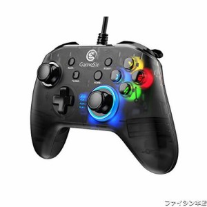 GameSirT4wモバイルゲームコントローラー有線ゲームコントローラーゲームパッドforWindows PC 7/8/10、ターボとデュアルモーター振動を備